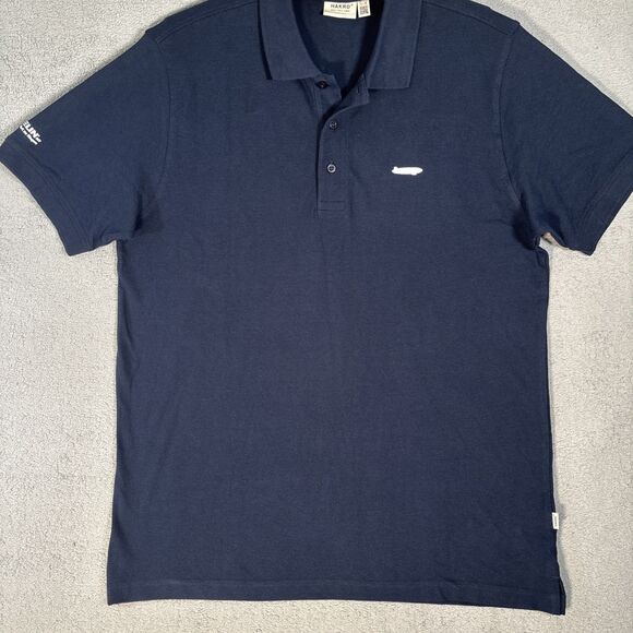 Hakro Men’s XL Polo Shirt‎ Cotton Navy Blue Zeppelin Retro Futurism Steampunk - Picture 4 of 14